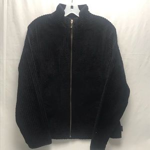 Woolrich Black Wide Corduroy Full Zip Jacket